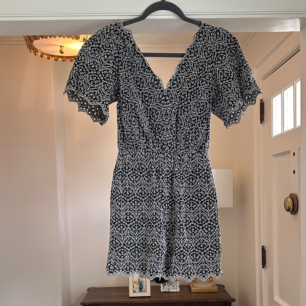 Express Black and White Patterned Dress